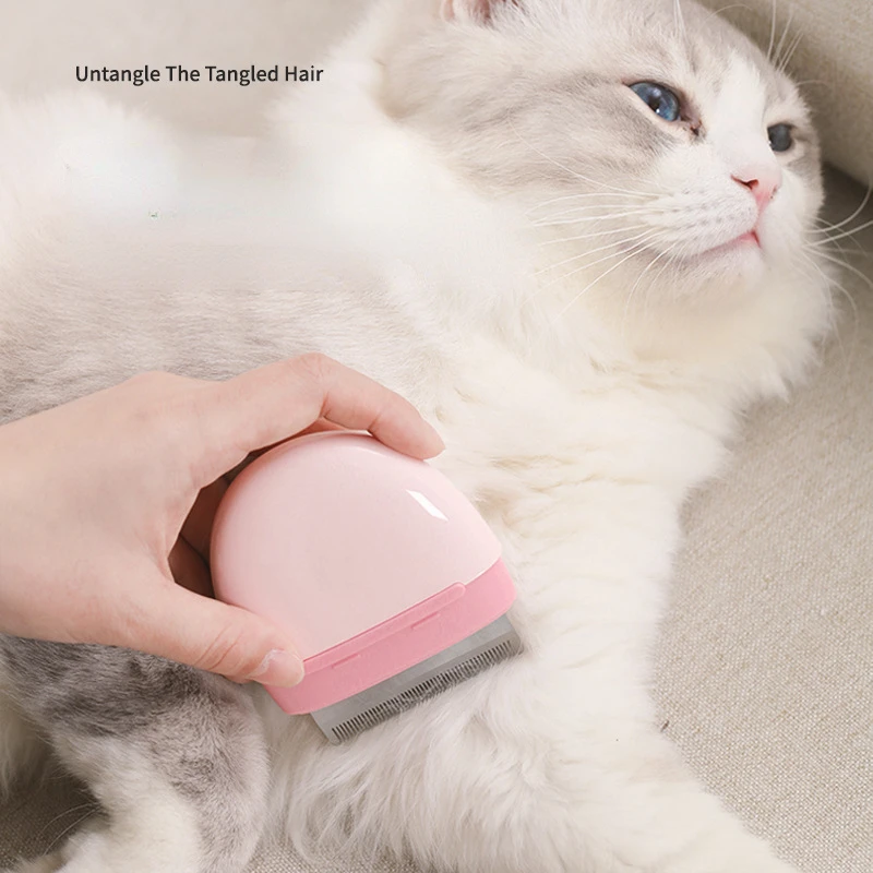 Cepillo rebanador autolimpiante para perros, aguja de masaje respetuosa con la piel, suministros de aseo para gatos para depilación corta y larga, duradero - imagen 3