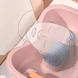 Bañera portátil para gatos y perros – Base antideslizante y reposacuellos
