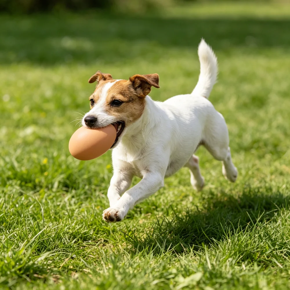 Juguete resistente para perros con sonido de huevo – Mordida agresiva