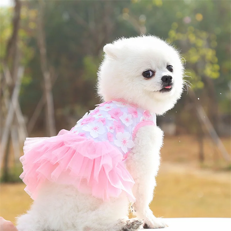 Vestido tutú floral para perros pequeños – Chihuahuas y Terrier - imagen 2