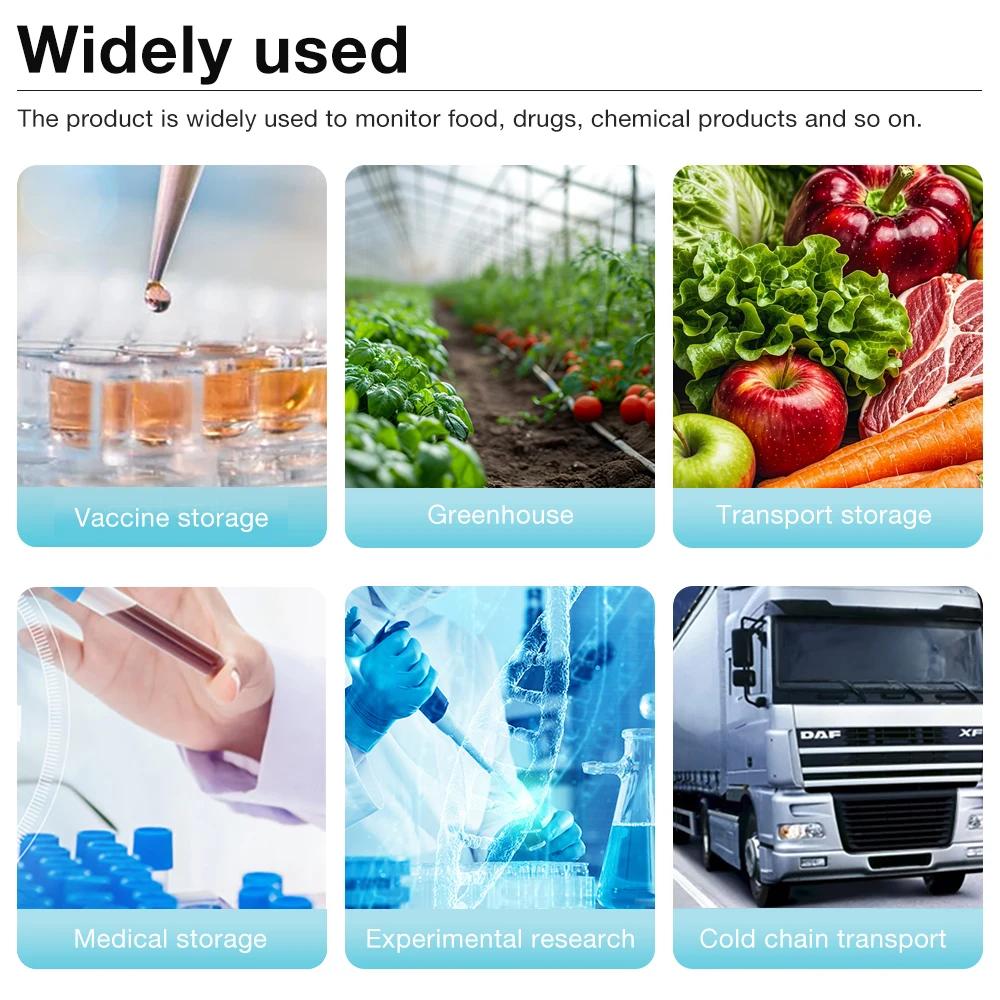 Registrador de temperatura USB JuanJuan -30~70 ℃ Termómetro 65000 juegos Registrador de temperatura y humedad para transporte de carga de drogas y alimentos - imagen 2