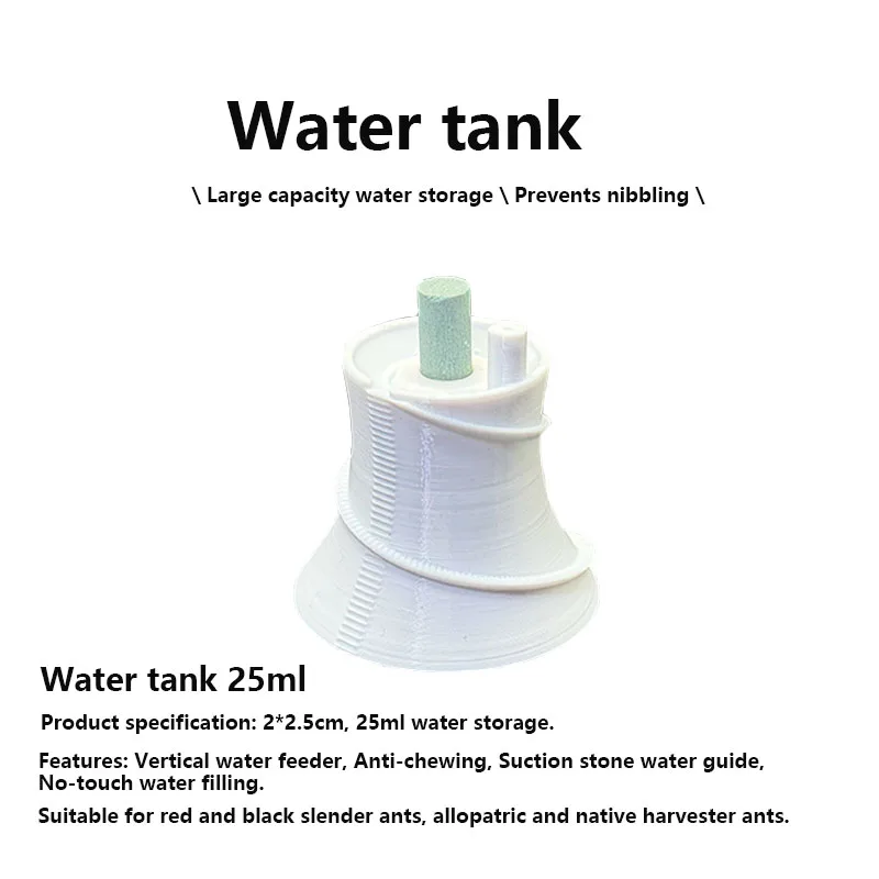 Torre de agua para granja de hormigas, alimentador de agua para granja de hormigas, tanque de agua para insectos, capacidad de 25ml - imagen 3