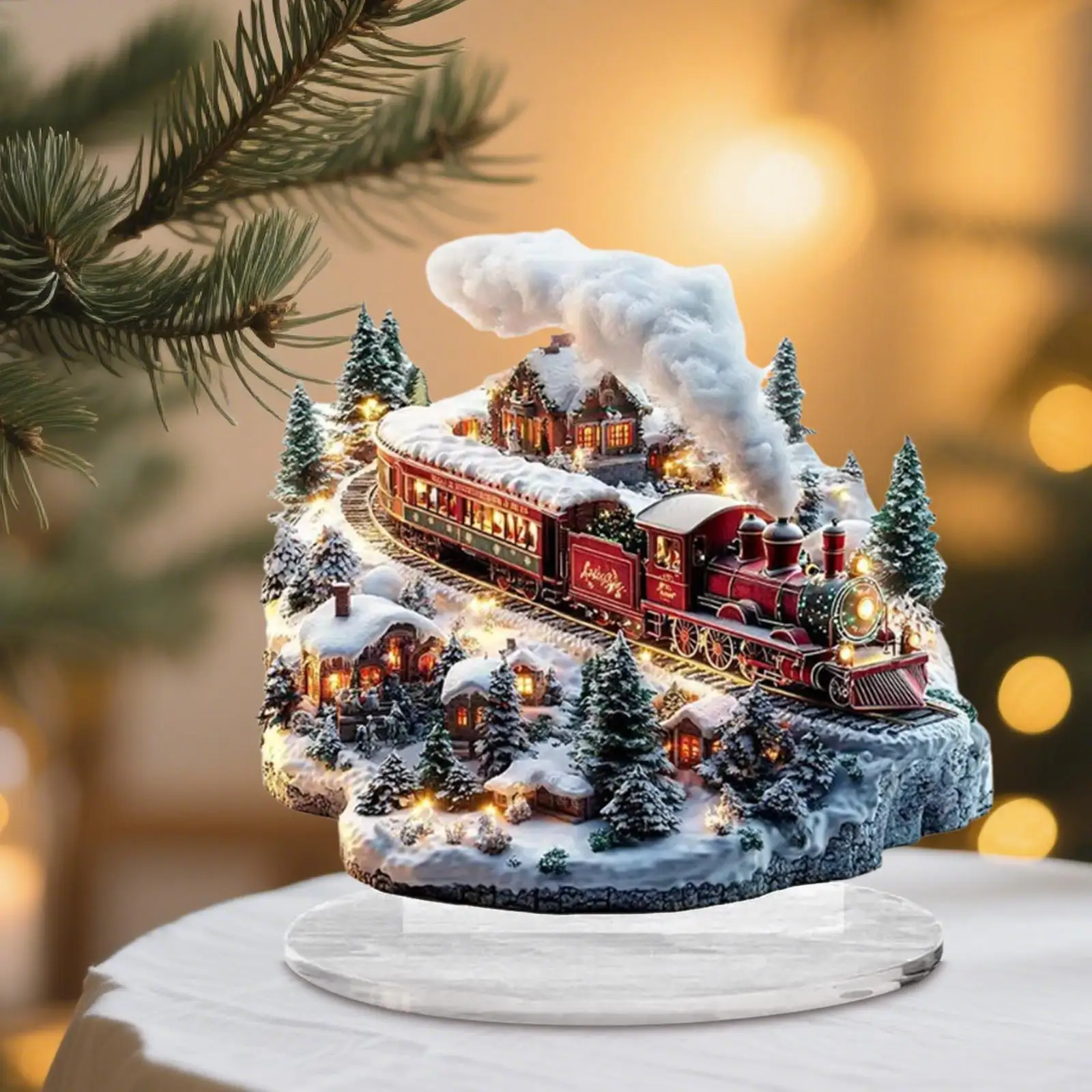 Decoraciones navideñas, letrero acrílico 2D, adornos artesanales coleccionables, exhibición creativa de escritorio, letrero de mesa para mesa y dormitorio - imagen 3