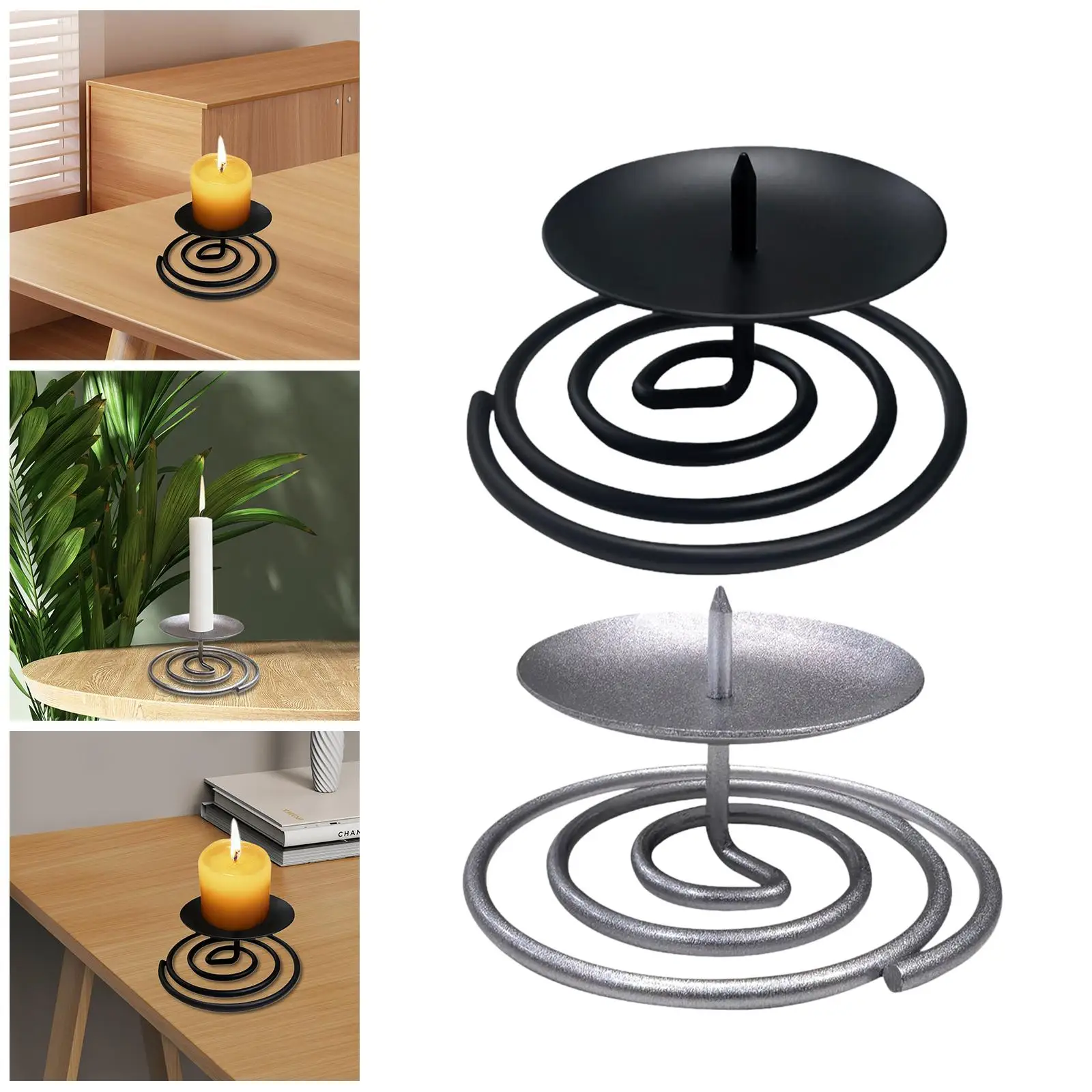 Portavelas, soporte para velas, accesorio de fotografía estable, candelabro Simple para