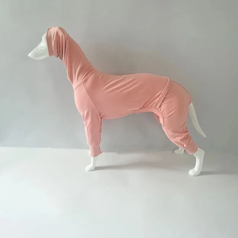 Mono de primavera de 4 patas para galgo italiano, camiseta interior de algodón suave de otoño para pijamas de cuello alto Whippet para perros Terrier - imagen 3