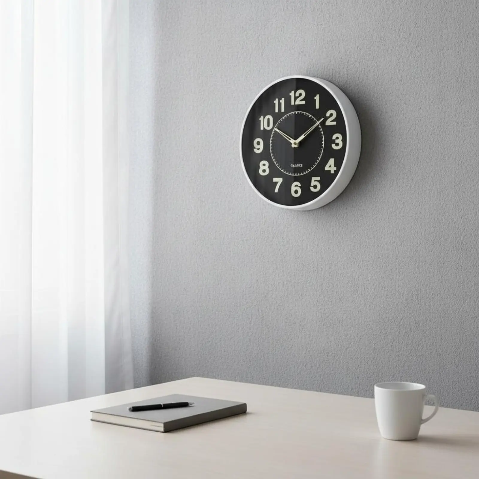 Reloj de pared luminoso con números grandes visibles en la oscuridad - imagen 5