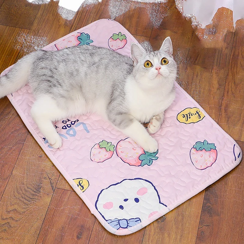 Alfombrillas de refrigeración de verano para mascotas, almohadilla de hielo portátil para dormir para perros pequeños, medianos y grandes, cama transpirable para perros, accesorios para mascotas D9277 - imagen 2