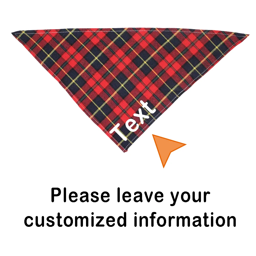 Bufanda personalizada a cuadros para perro, Bandana con nombre personalizado, Collar de babero para mascotas, regalo encantador para perros pequeños, medianos y grandes - imagen 5