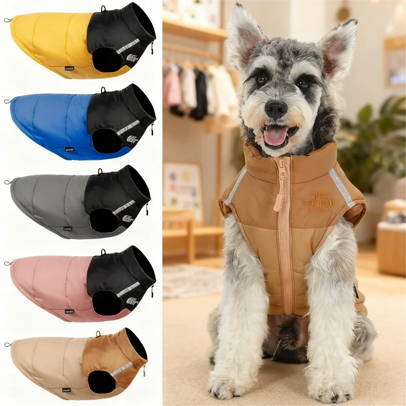 Chaqueta impermeable para perros, abrigo, ropa cálida y suave para perros, chaqueta acolchada de invierno para cachorros, chaleco para gatos a la moda, abrigo, trajes para mascotas Chihuahua