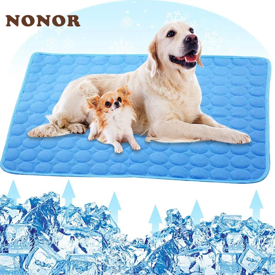Estera refrescante para perros, alfombrilla de verano para perros, gatos, lavable, cachorro, perro grande, cama de Gel de hielo, colchón, manta de cojín fresco para Mascotas