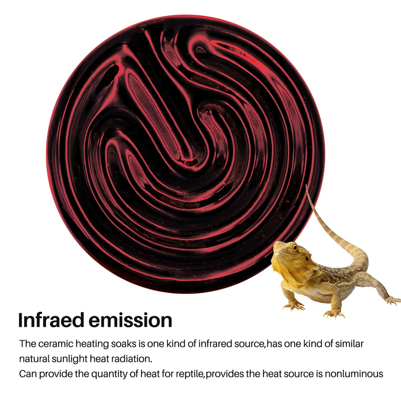 Lámpara calefactora E27 para mascotas, emisor de cerámica, Bombilla de calor, Mini lámpara infrarroja para reptiles, 25/50/75/100W - imagen 4