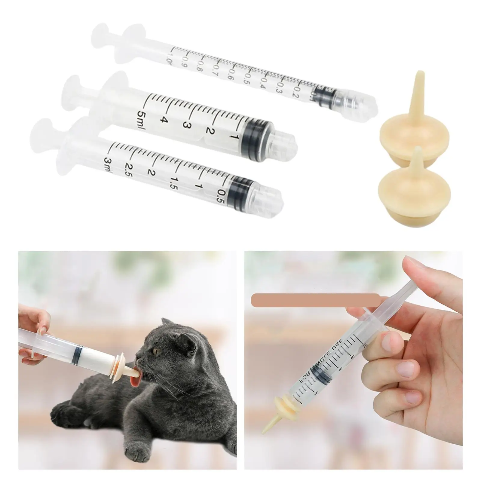 Syringe Nursing Feeder Doggie Puppy Milk Feeding for New Born Cats Dogs Pets