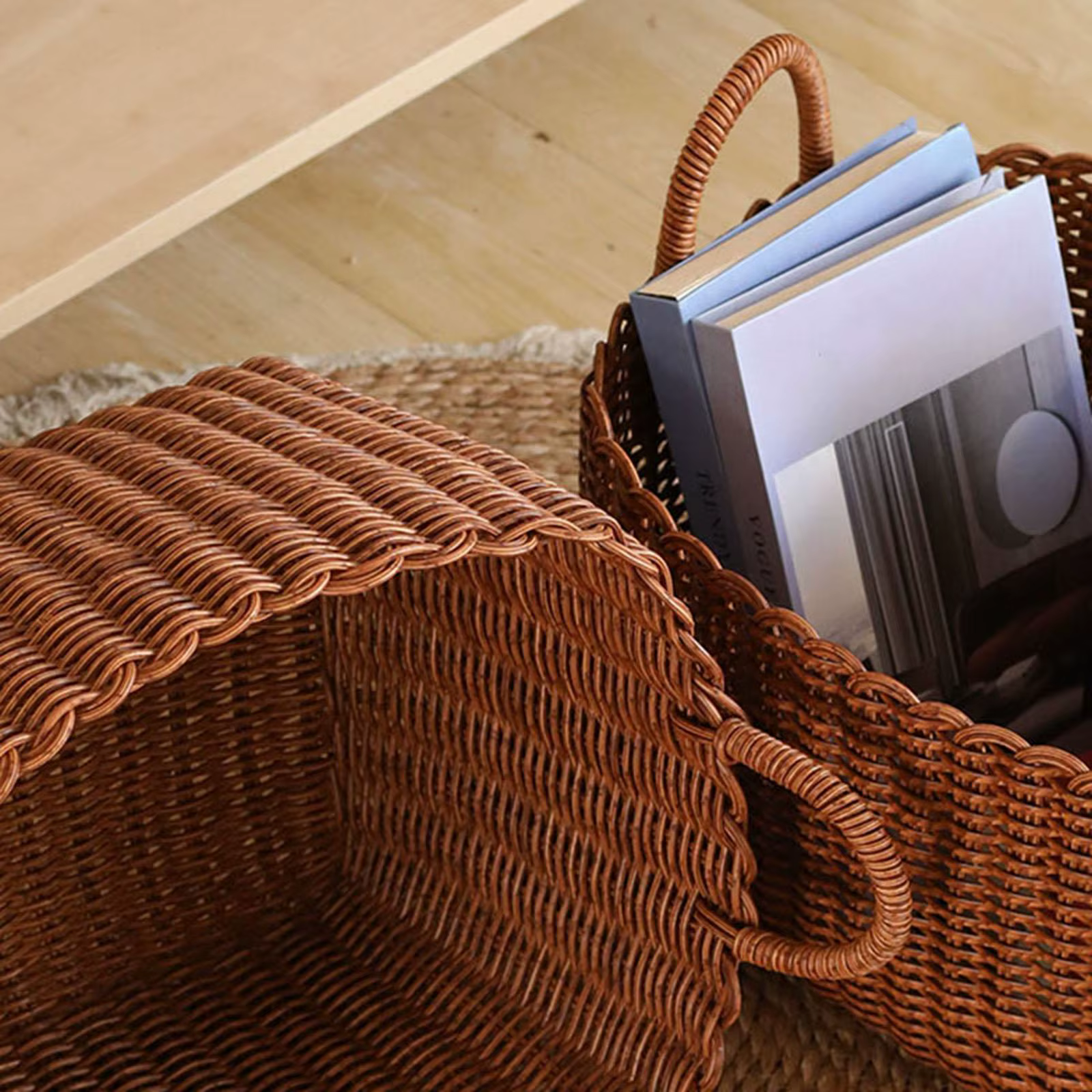 Cesta tejida portátil organizador de juguetes para gato y perro - imagen 3