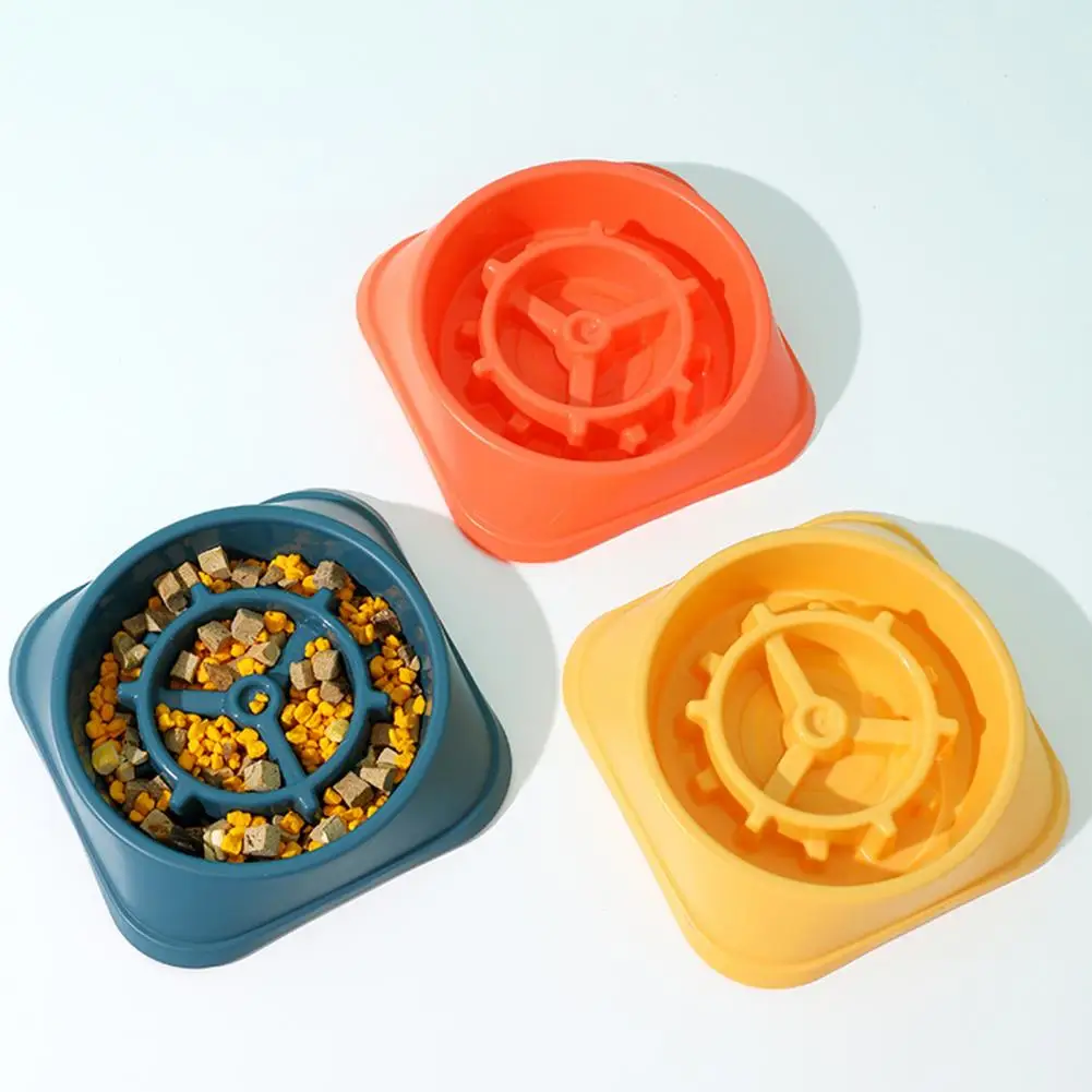 Cuenco para perros y gatos, cuenco cuadrado para comer lento, columna de alimentación suave, cuencos para mascotas - imagen 3