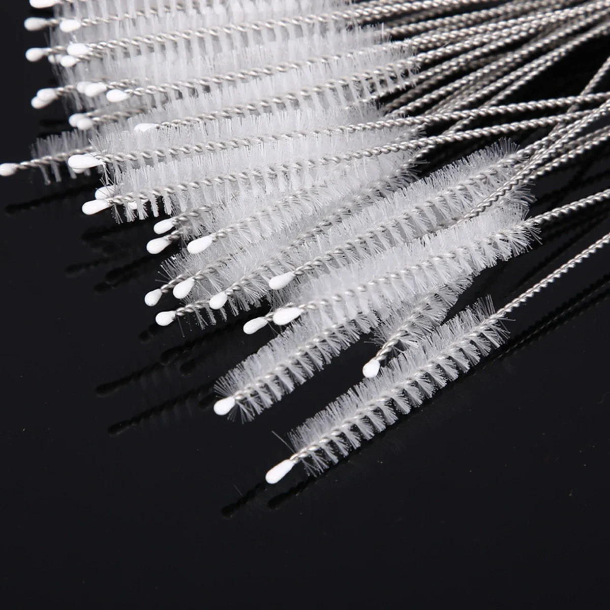 10Pcs Drinking Straw Cleaning Brush Kit Straw Tube Pipe Cleaner Nylon Stainless Steel Long Handle Cleaning Brushes for Straws - imagen 2