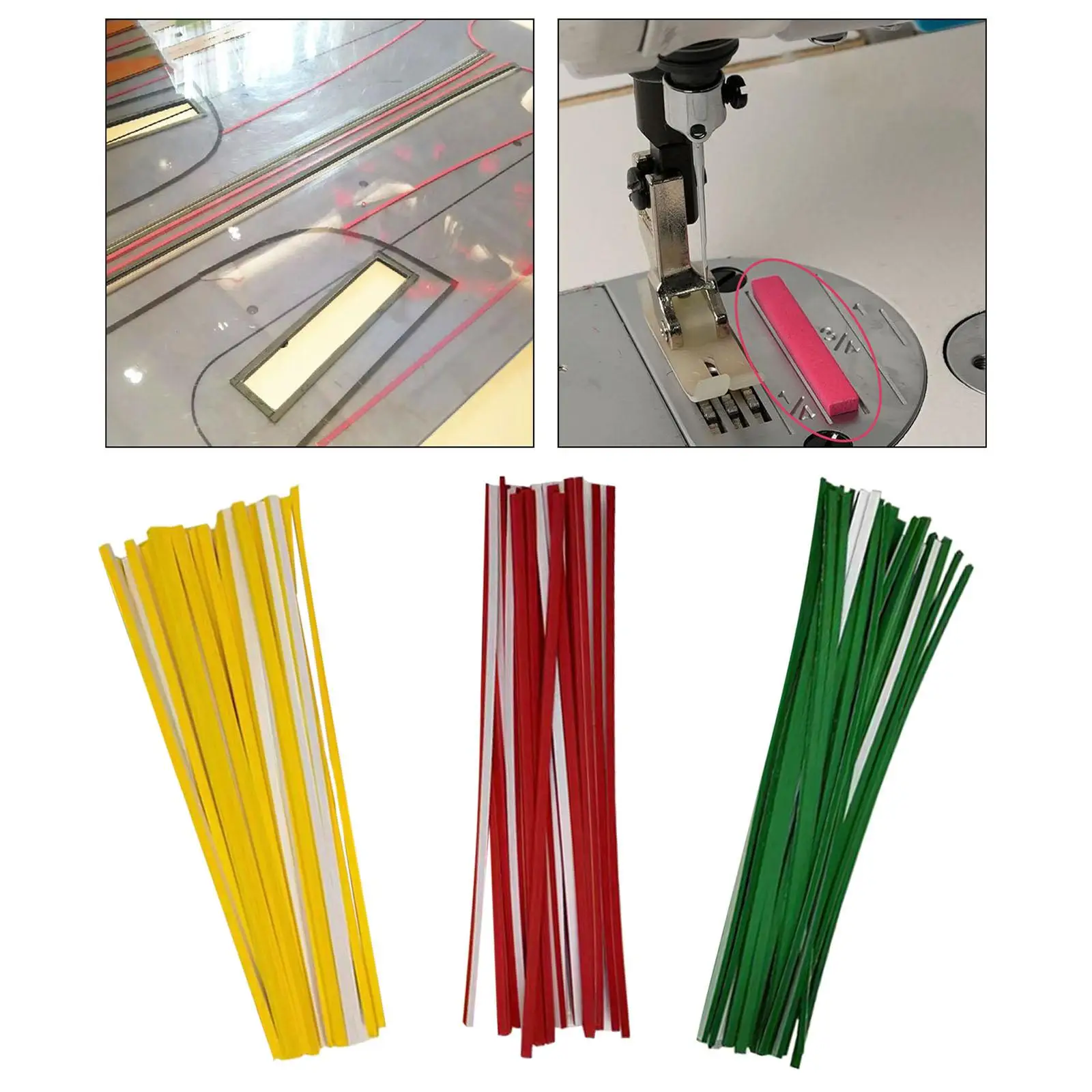 100 Uds plantilla de ropa tiras de esponja consumibles para máquinas de coser industriales cinta de esponja autoadhesiva Flexible de 11 pulgadas de largo - imagen 3