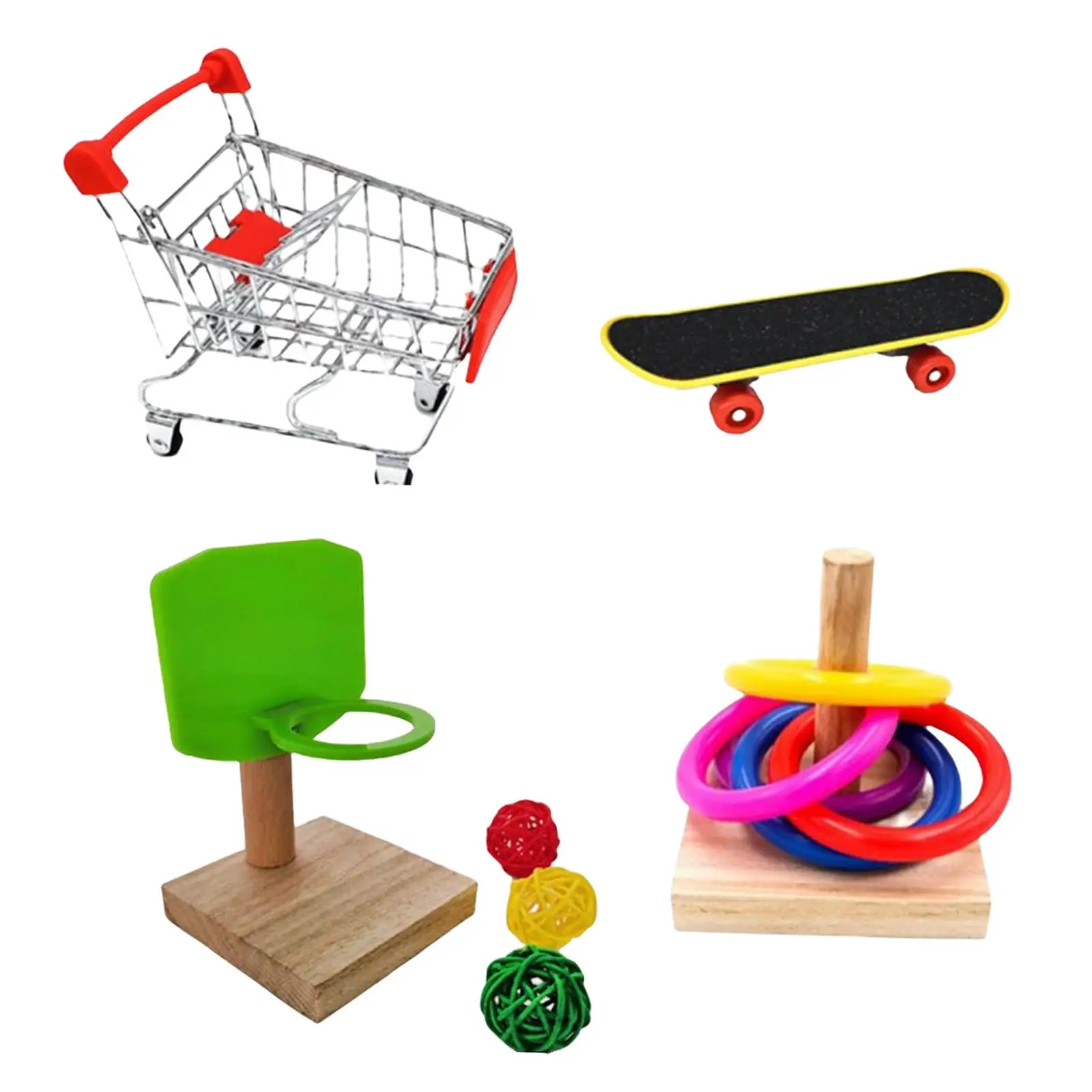 Bird Training Toys Parrot Intelligence Toy Tabletop Basketball for Lovebird