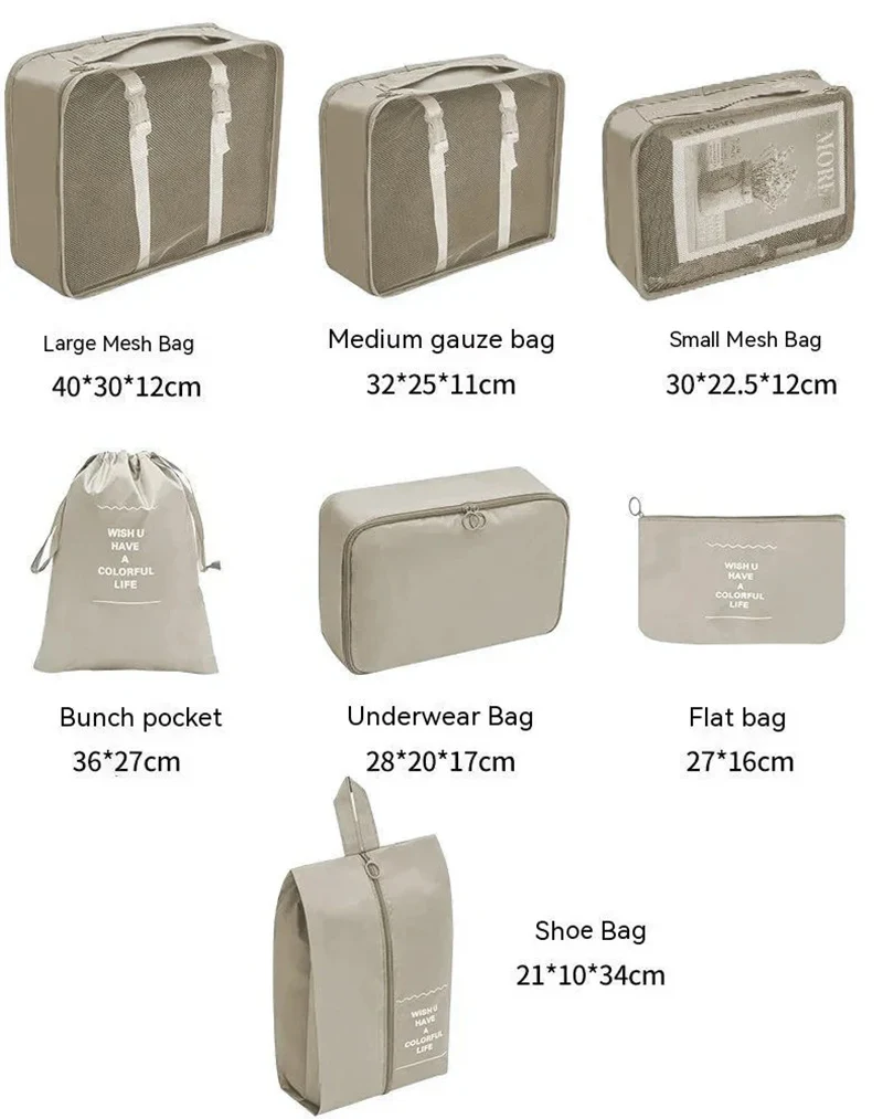 Set de bolsas organizadoras de viaje: 7 o 10 piezas - imagen 5