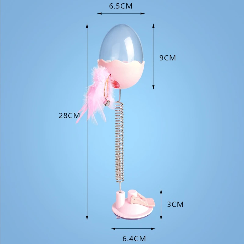Alimentador para mascotas, juguete para gatos, ratón, dispensador de fugas rodante de comida, cuenco, campana, pluma, juguete interactivo para gatitos, accesorios de entrenamiento para gatos - imagen 2