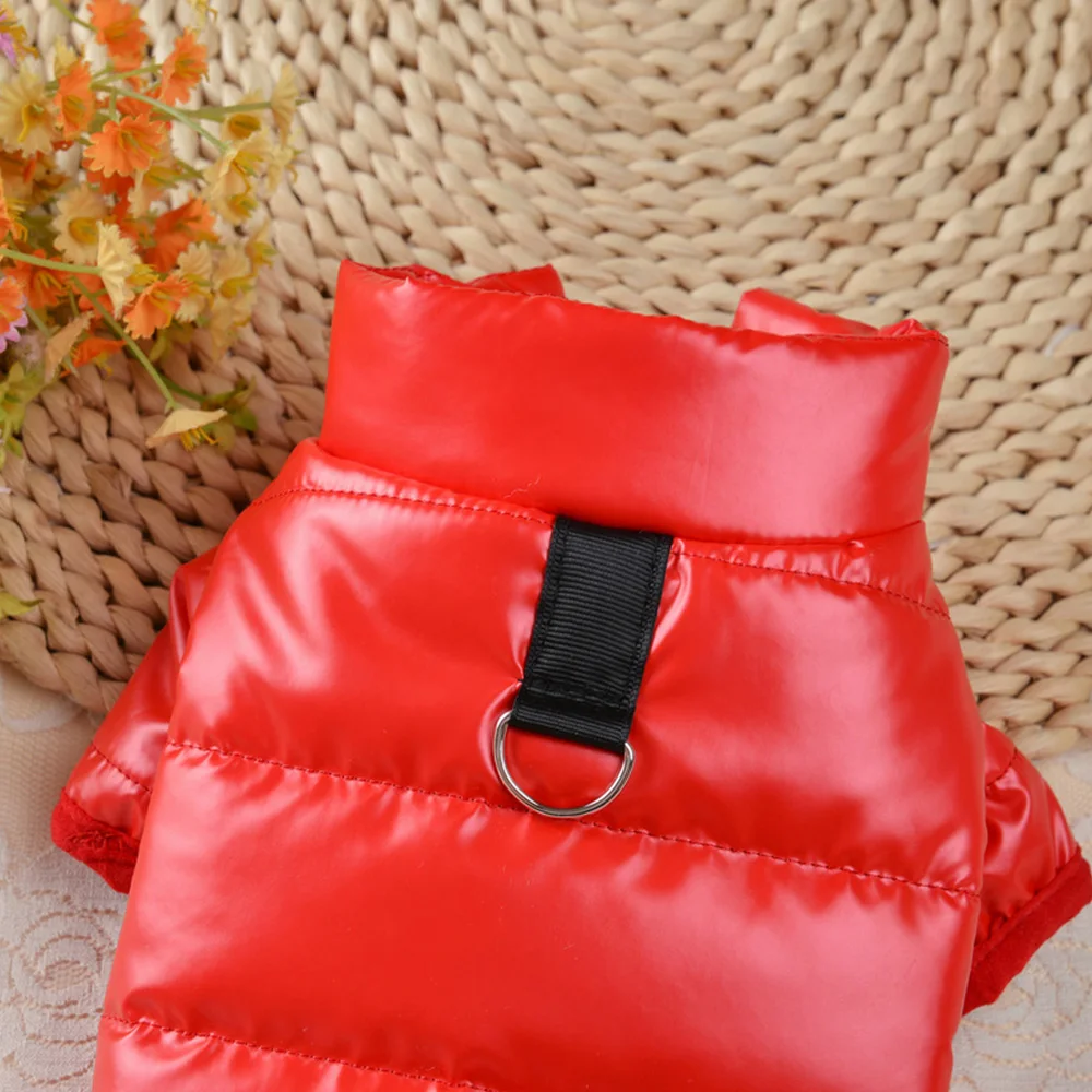 Disfraz de perro de invierno, ropa cálida para perros pequeños, abrigo para Chihuahua Yorkie, ropa gruesa de cuero PU, chaqueta para perro, trajes para mascotas XS-XL - imagen 4