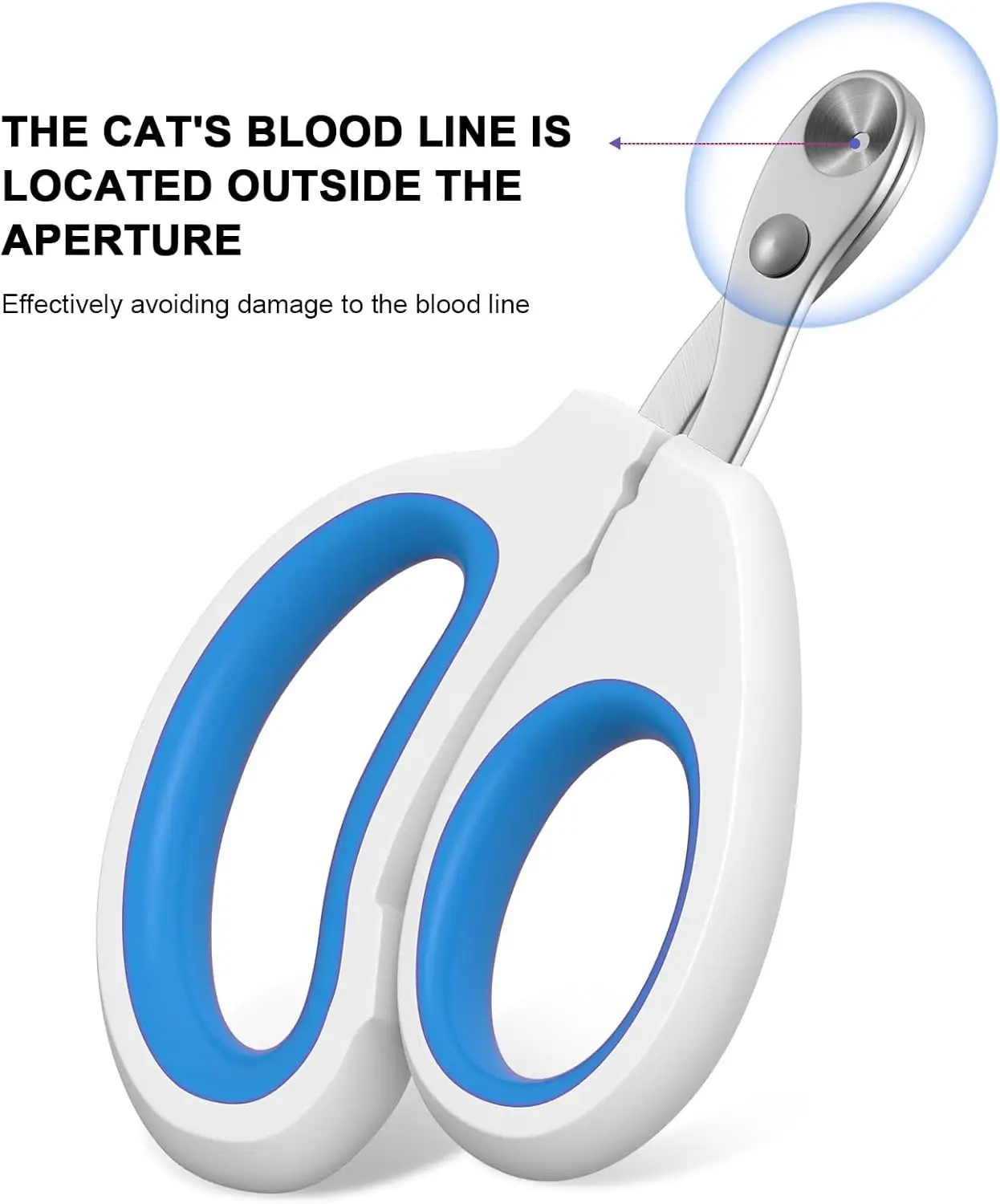 Cortauñas para gatos con orificio de corte Circular, evitan el corte, cortaúñas para mascotas, hoja en ángulo afilada, juego profesional de recortador de patas - imagen 3