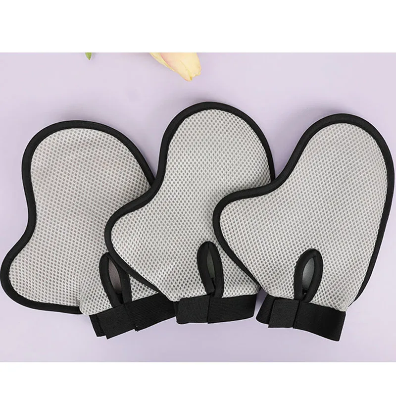 Guante removedor de pelo de malla para gato y perro, masaje de baño suave, guantes de aseo, cepillo, eliminador de pelusas, equipo limpiador, accesorios para mascotas - imagen 2