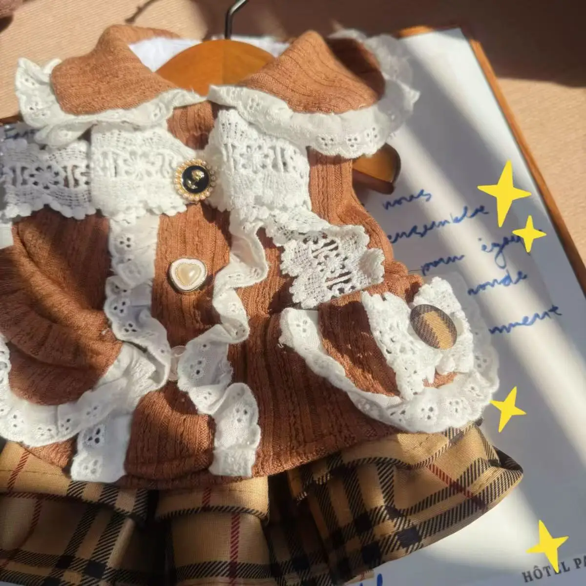 Abrigo grueso de felpa cálido para mascotas, falda bonita para perros estilo peluche, para perros pequeños y gatos |   Ropa de cachorros de otoño invierno