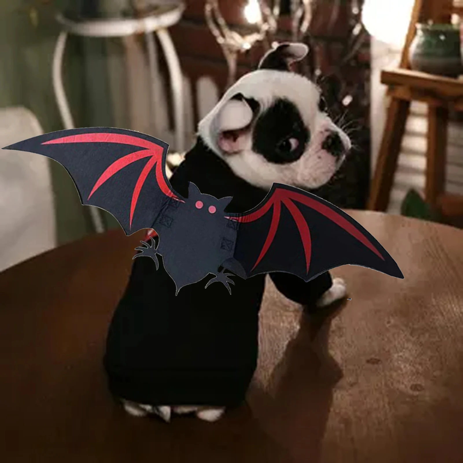 Disfraces de alas de murciélago para perros y gatos, adorno de ala Artificial, suministros para fiestas de Cosplay, productos para mascotas de liberación rápida - imagen 4