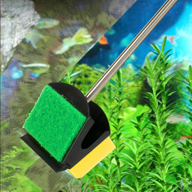 Kit de limpieza para acuario con cepillo, raspador y esponja - imagen 2