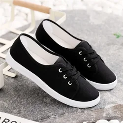 Zapatillas de verano de lona para mujer – Informal con cordones