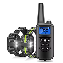 Collar de entrenamiento para perros con Control remoto de 800m, Collar electrónico para corteza de perro, recargable, impermeable, entrenador de perros, cuerda de nailon