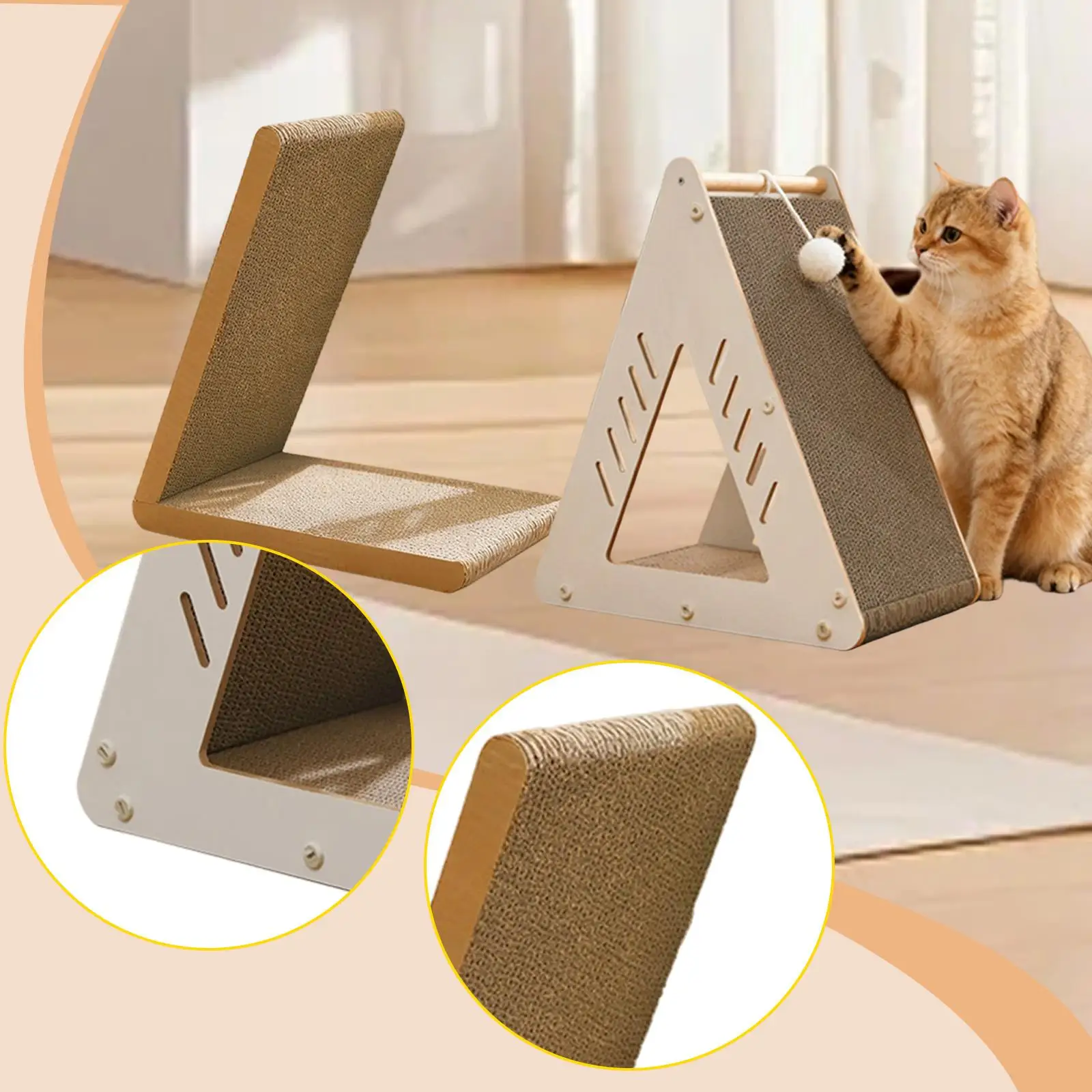 Cat Scratcher Bed Rest and Play Scratch Pad for Scratching Exercise Grinding Cat Scratcher Bed Rest and Play Scratch Pad for Scratching Exercise Grinding