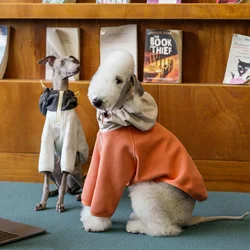 Sudadera con capucha para galgo italiano y perros mini – Algodón cálido
