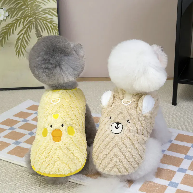 Suéter de lana suave para perros, jersey con patrón de animales de dibujos animados, ropa cálida de otoño e invierno para perros pequeños, Chihuahua - imagen 4