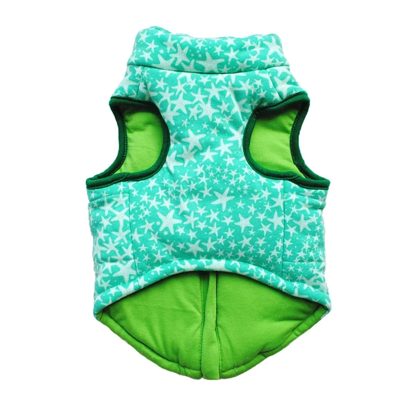 Ropa de algodón con estampado de estrellas para perros pequeños, chaqueta de invierno con anillos, chaleco para Chihuahua, disfraces de Pug para mascotas, ropa de Bulldog Francés - imagen 5