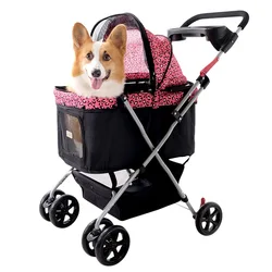 Cochecito de viaje plegable para perros y gatos – Transportín práctico