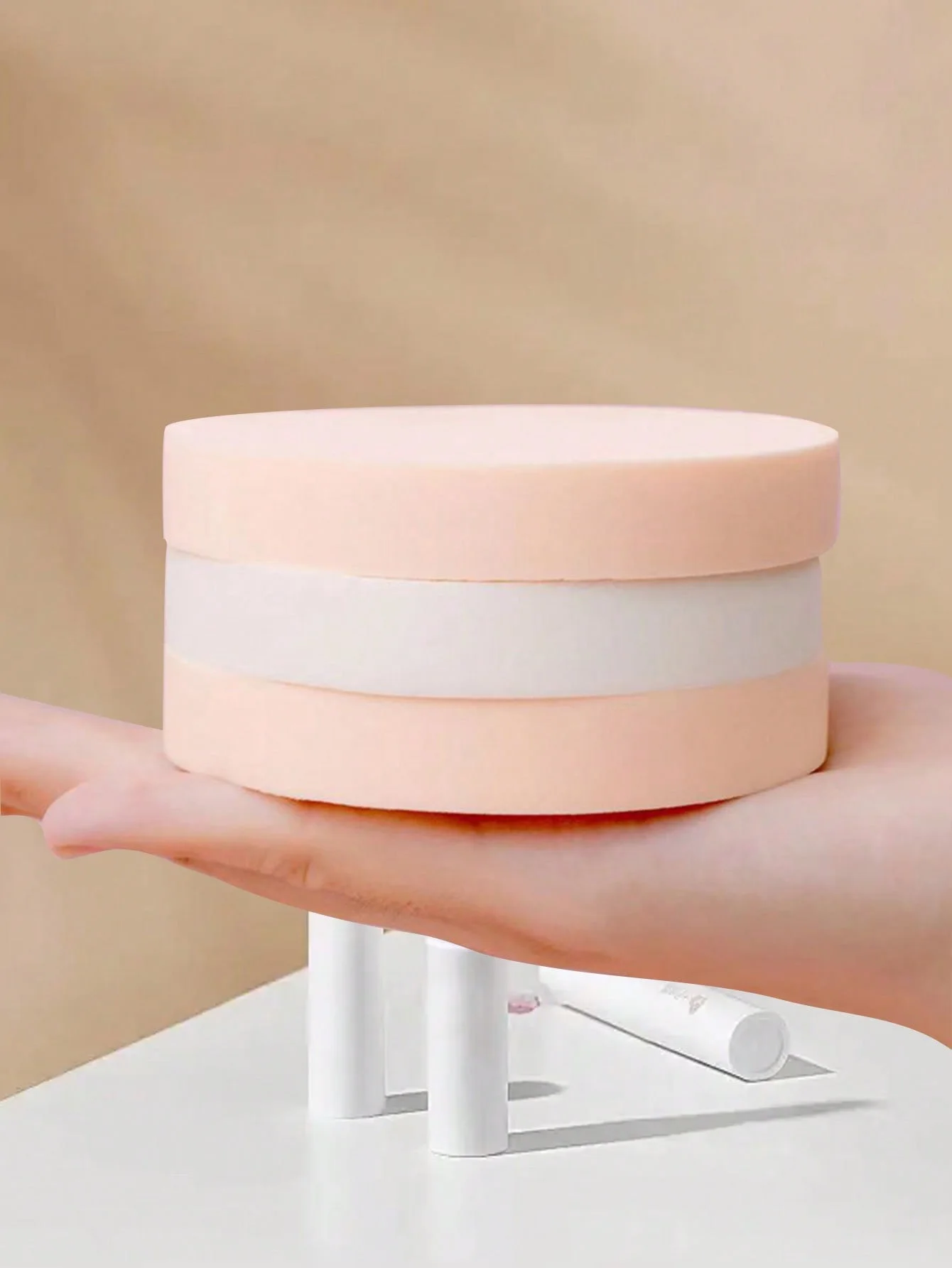 Esponja maquillaje corazón y gota de agua – doble uso seco y húmedo - imagen 2