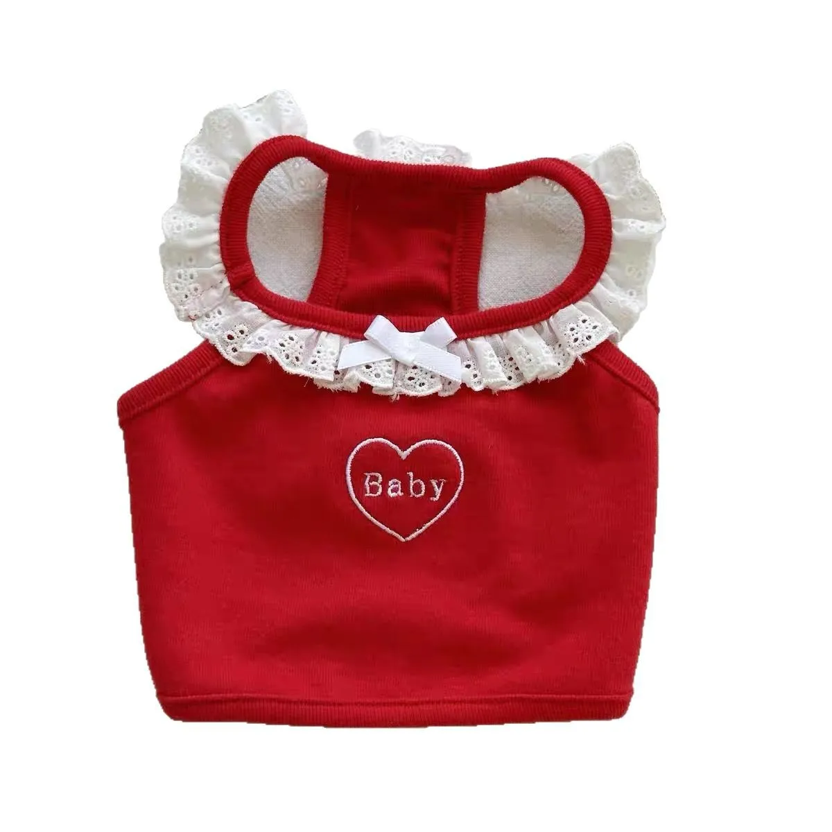 Chaleco de encaje de primavera para mascotas, tirantes de Estilo Princesa, diseño fino, Teddy Yorkshire, ropa para perros pequeños y gatos, ropa para cachorros - imagen 5