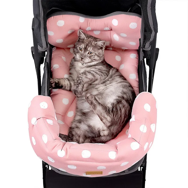 Alfombrillas de toalla antisuciedad para carrito de mascotas, accesorios de algodón puro, juego de tres piezas para carritos de perros y gatos, productos para mascotas - imagen 5