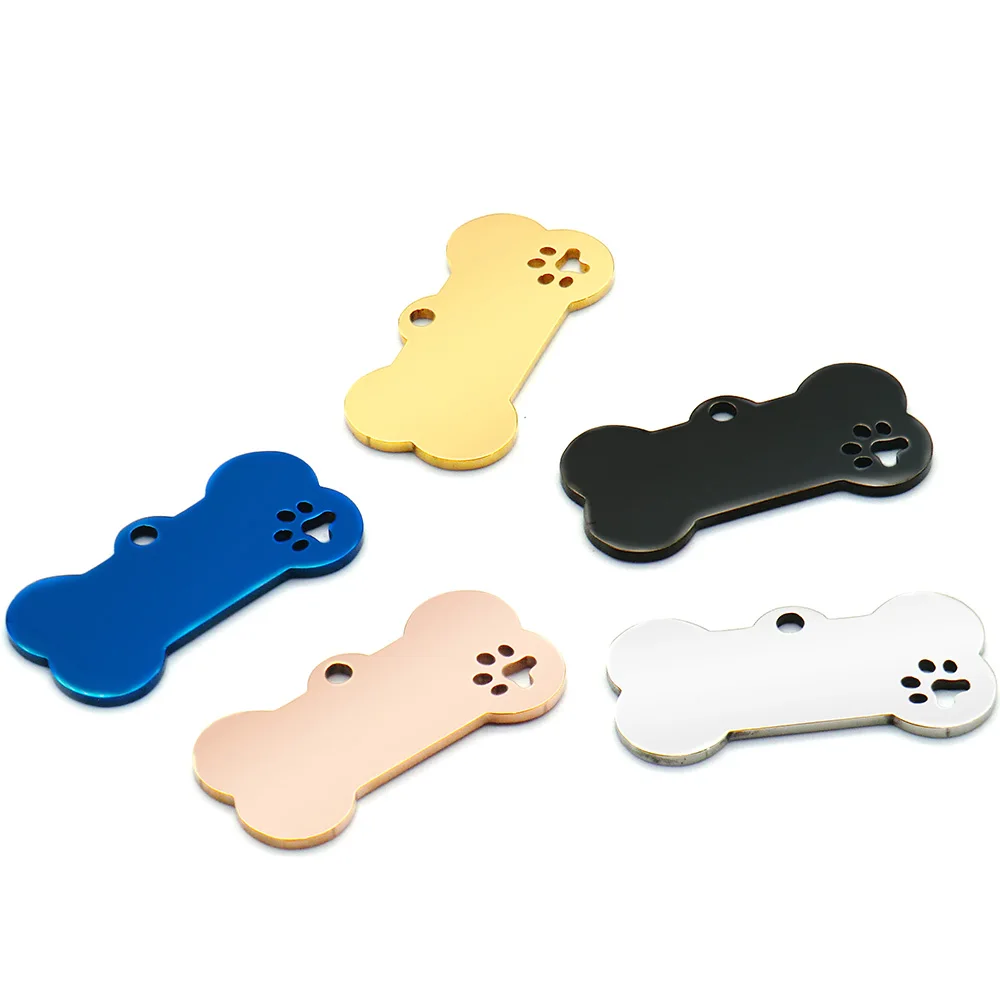 Colgante etiqueta identificativa hueso acero inoxidable para perro - imagen 5