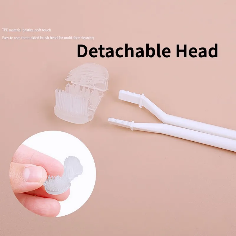 Cepillo de dientes para perros, cepillo de dientes para mascotas de tres cabezales, cuidado bucal, limpieza de dientes para perros, cabezal desmontable, cepillos de dientes para perros, limpieza de boca, suministros para mascotas - imagen 4