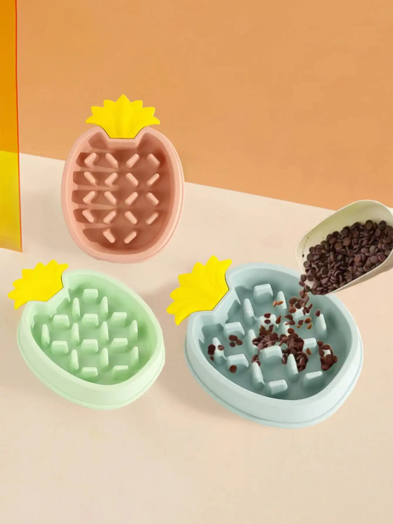 Comedero lento con forma de piña para mascotas, cuenco de comida que promueve hábitos de alimentación saludables y reduce la hinchazón - imagen 5