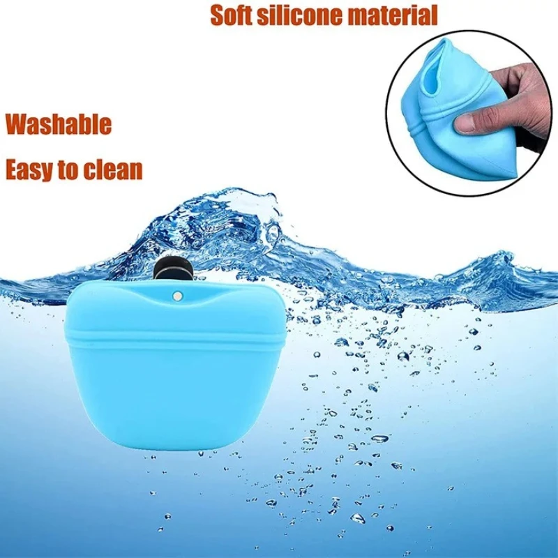 Bolsa portátil para entrenamiento de perros, riñonera con clip magnético y bolsillo de silicona para alimentos para recompensas de obediencia y agilidad - imagen 2