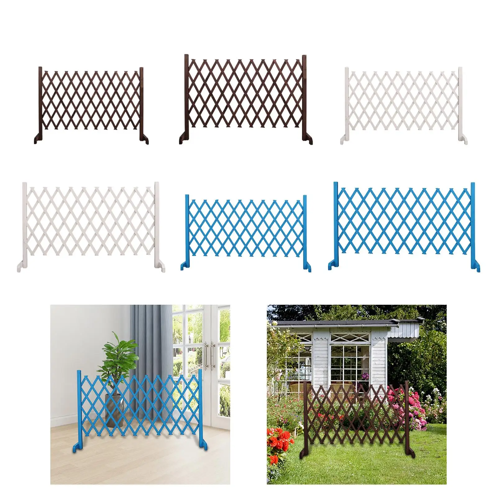 Puerta de madera para puerta de perro, protección expandible para puerta de jardín, ajuste a diferentes anchos ajustables - imagen 3