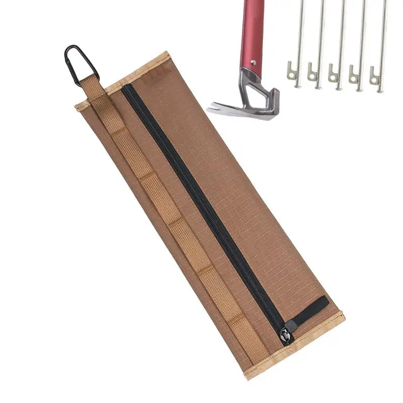 Bolsa de clavija para tienda de campaña, bolsillo impermeable, resistente a los pinchazos, estacas de Camping, manga para uso al aire libre