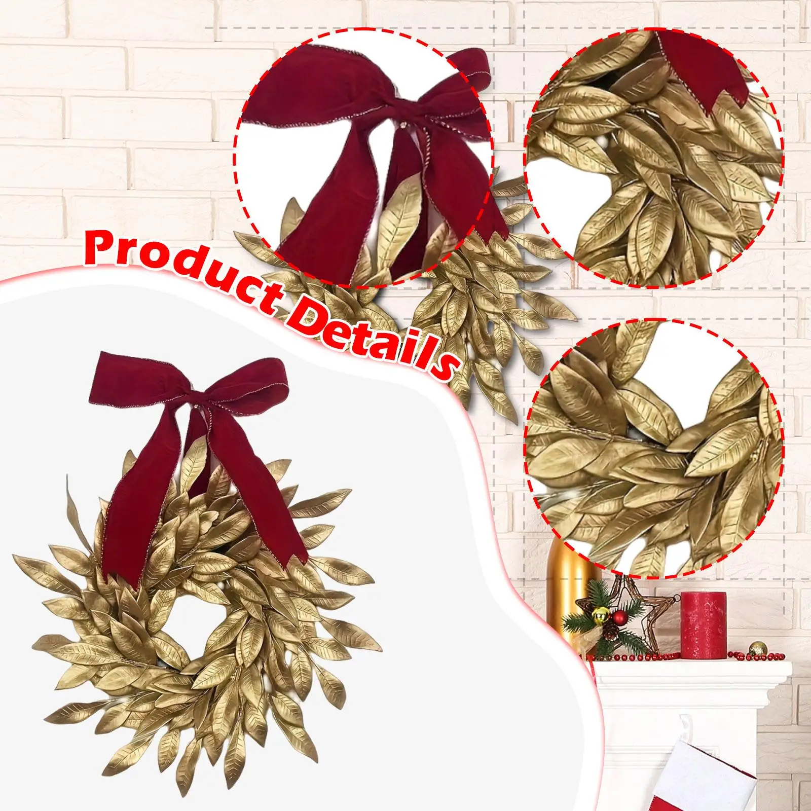 Christmas Wreath for Front Door Outdoor Garland for Window Porches Bedroom Christmas Wreath for Front Door Outdoor Garland for Window Porches Bedroom