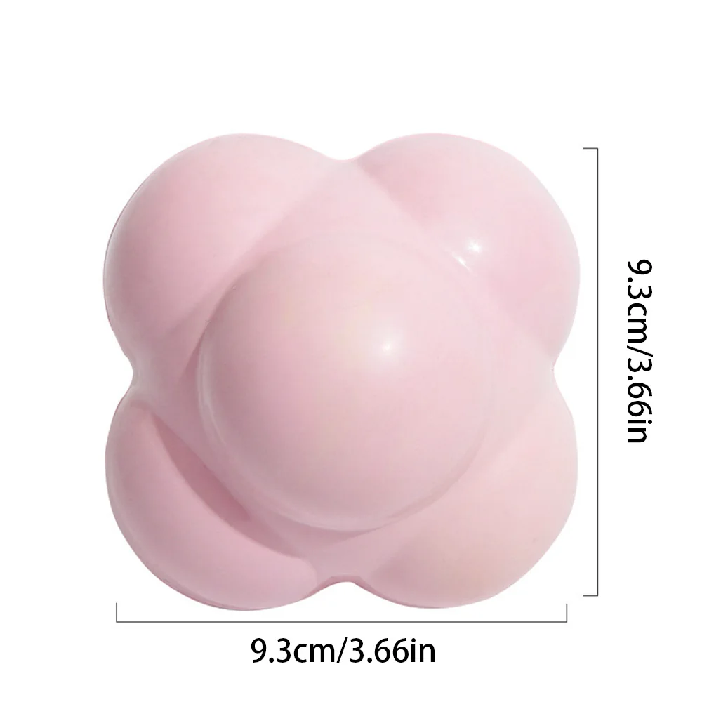 Pelota para perro Hexagonal sólida de goma: juguete interactivo para masticar para aliviar el aburrimiento, rebote irregular para buscar y entrenar - imagen 5