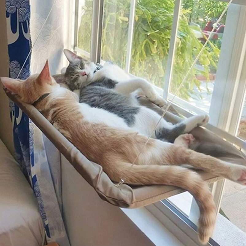 Hamaca universal para gatos para todas las estaciones, nido colgante, tipo súper ventosa, para tomar el sol, se puede desmontar y lavar, suministros para mascotas - imagen 5