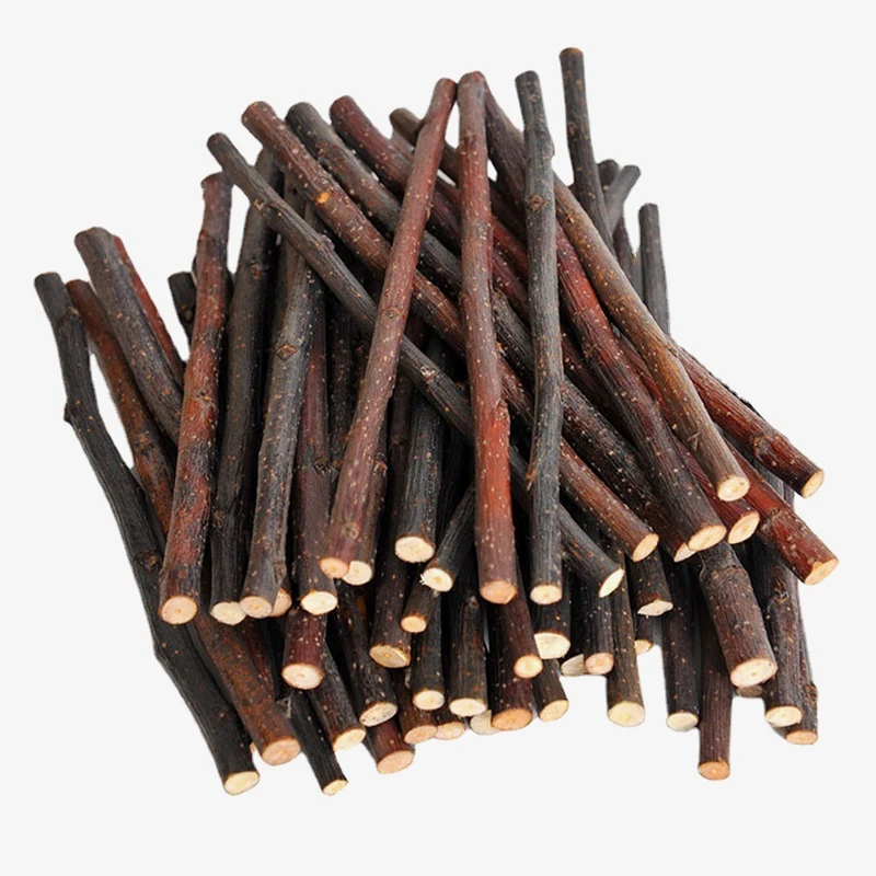 50/100/200g de dientes de conejo y hámster, palo de árbol de manzana, juguetes molares para masticar, perchas de rama, juguetes para morder, palo, juguete para animales pequeños - imagen 3