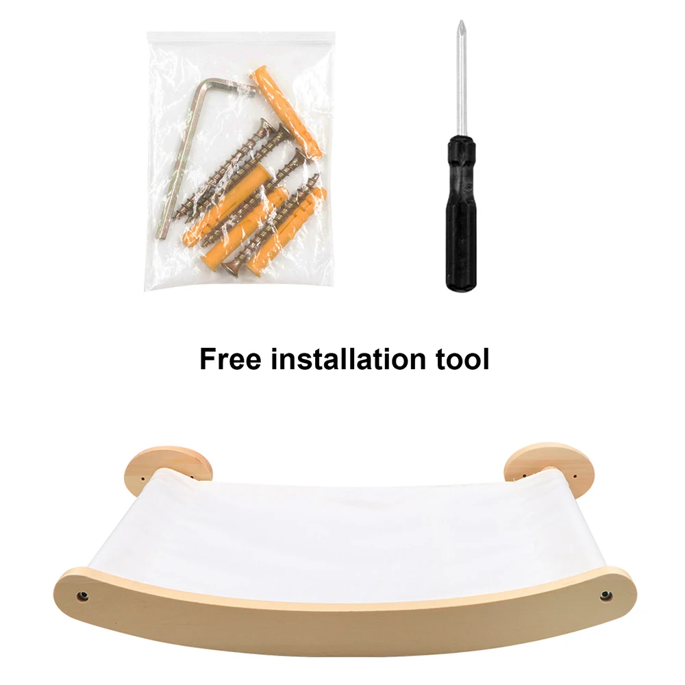 Estantes de pared para escalada para gatos, hamaca, estante montado en la pared, muebles de madera para mascotas, rascador, camas para gatitos, perchas para dormir, accesorios para gatos - imagen 5